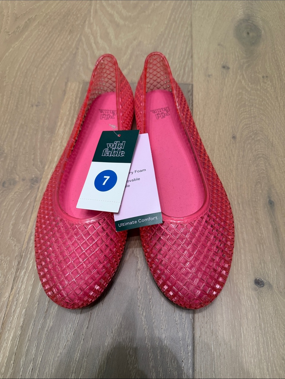 Target Wild Fable Pink Jelly Flats